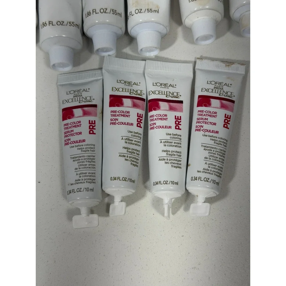 L'Oreal Excellence Creme Lot of‎ 10 pc (6 conditioner step 3 + 4 Pre-Color Serum